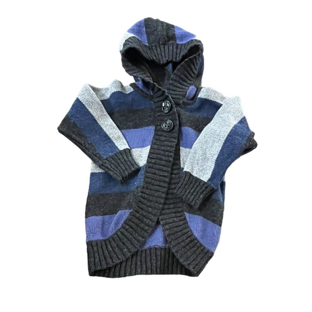 Baby Gap Striped Hooded Cardigan in Cotton Blend, Size 18-24 Months